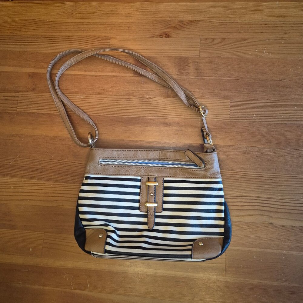 Small stripped crossbody bag purse